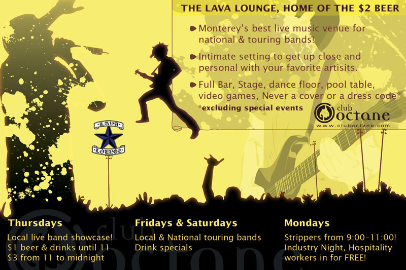 Lava Lounge Promotional Flyer